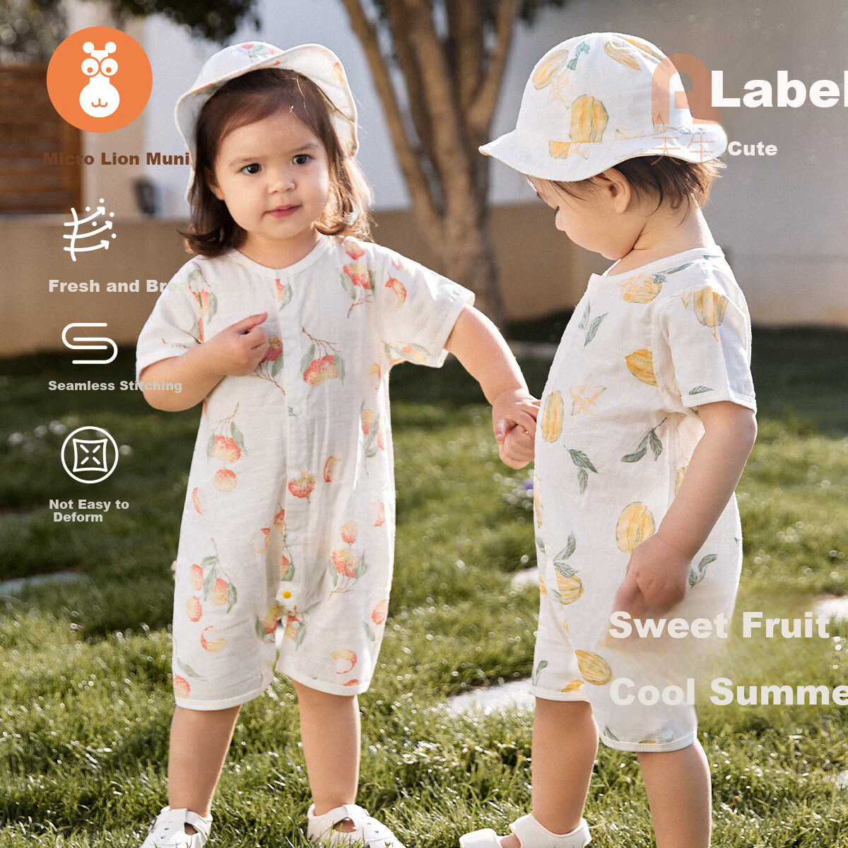Wismorni Baby Muslin Short Sleeve Romper Summer Thin Infant Clothes Summer Jumpsuit Crawling Suit