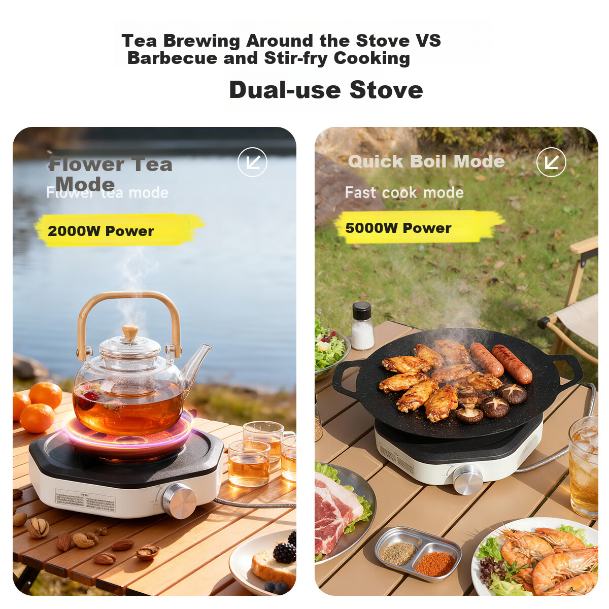 TAN XIAN ZHE Outdoor Split Cassette Stove Camping Stove Infrared Magnetic Stove Portable Outdoor Tea Boiling Cooker