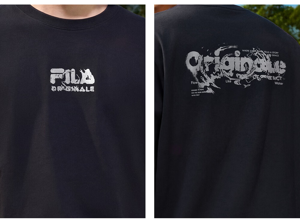 FILA Official Yi Yangqianxi Men's Knitted Short Sleeve Shirt 2026 Summer Casual Loose Cool Round Neck T-Shirt 21