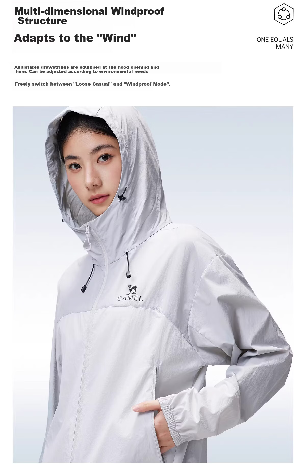 CAMEL Outdoor Sun Protection Jacket 2026 Spring Summer New Unisex Cooling Water-Repellent Sports Coat 8017 12