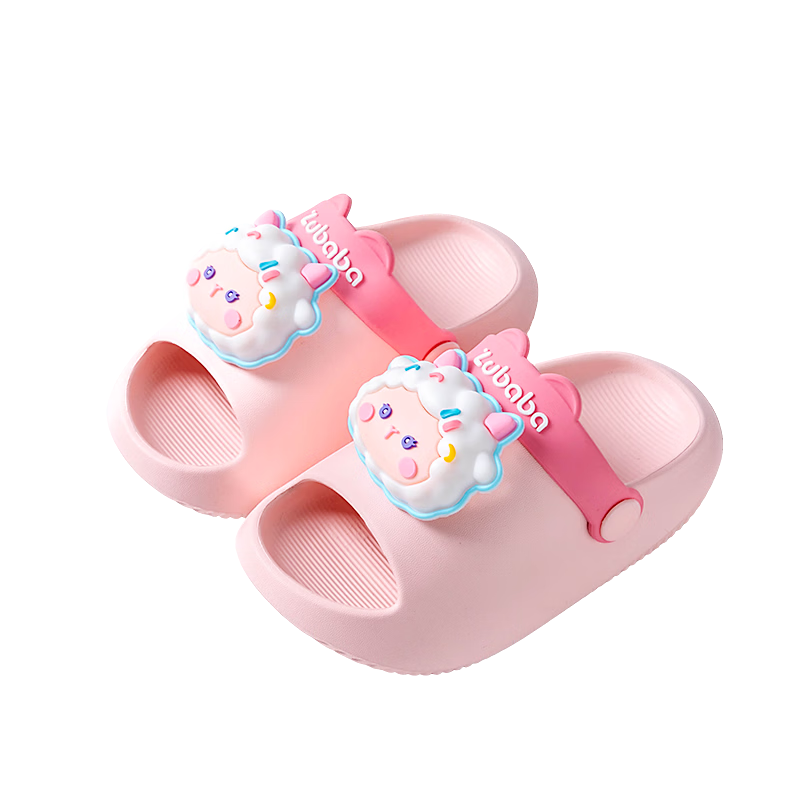Pig Daddy Children's Slippers Girls Summer Toddler 2026 New Middle and Small Kids Indoor Non-Slip Baby Pink Sandals Size 14