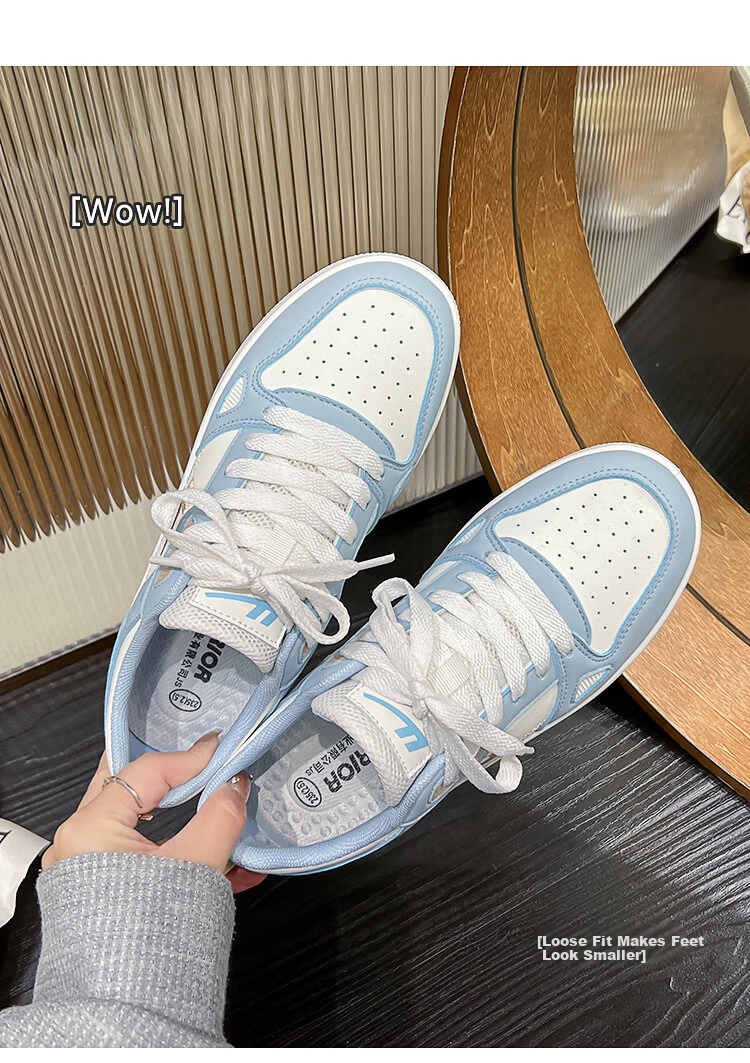 Huili Women's Shoes, 2026 Summer New Fashion Breathable Sneakers, Classic Versatile Breathable Shoes for Women, White And Black, Size 38 17