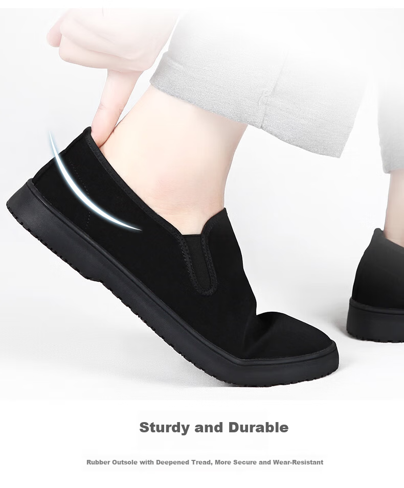 BUSHEYUAN Traditional Casual Middle-aged and Elderly Beijing Cloth Shoes Men 83X-1822 Black Size 38 11