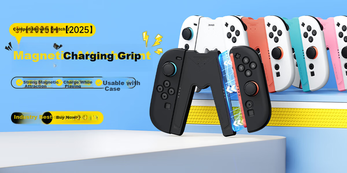 Jemdo Compatible Switch Joy-Con Controller Grip Stand Handle Grip Accessories Safe for Controllers Compatible with Switch NS/OLED with Case 1