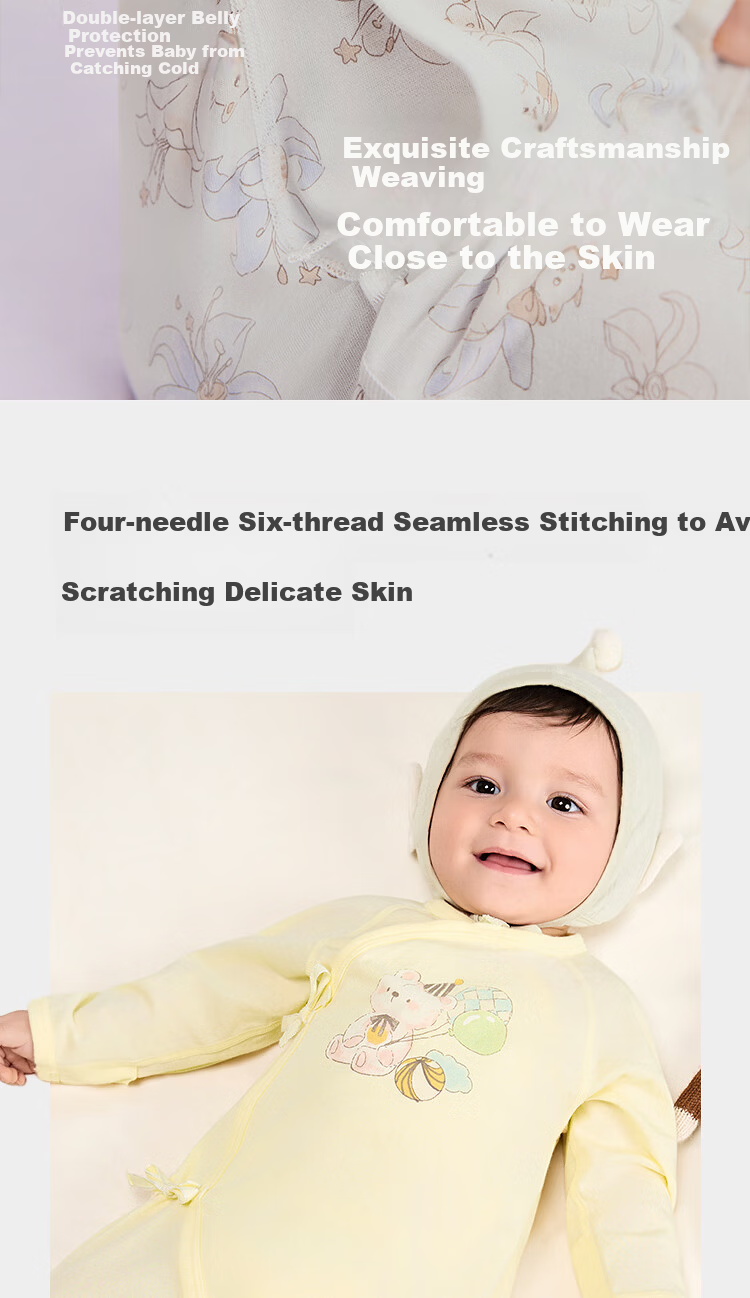 Balabala Baby Romper Newborn 2026 Spring Autumn Two-Piece Cotton Crawling Suit Cute Infant Bodysuit 5