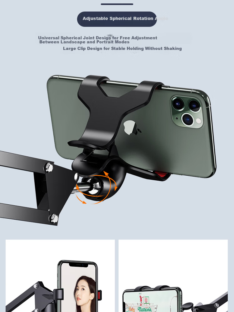 ESCASE Phone Holder Bedside Lazy Stand Desktop Overhead Shooting Stand Online Learning Douyin Short Video Game Live Streaming Drama Watching Exam Study Tool Stable 360° Adjustable Foldable 7
