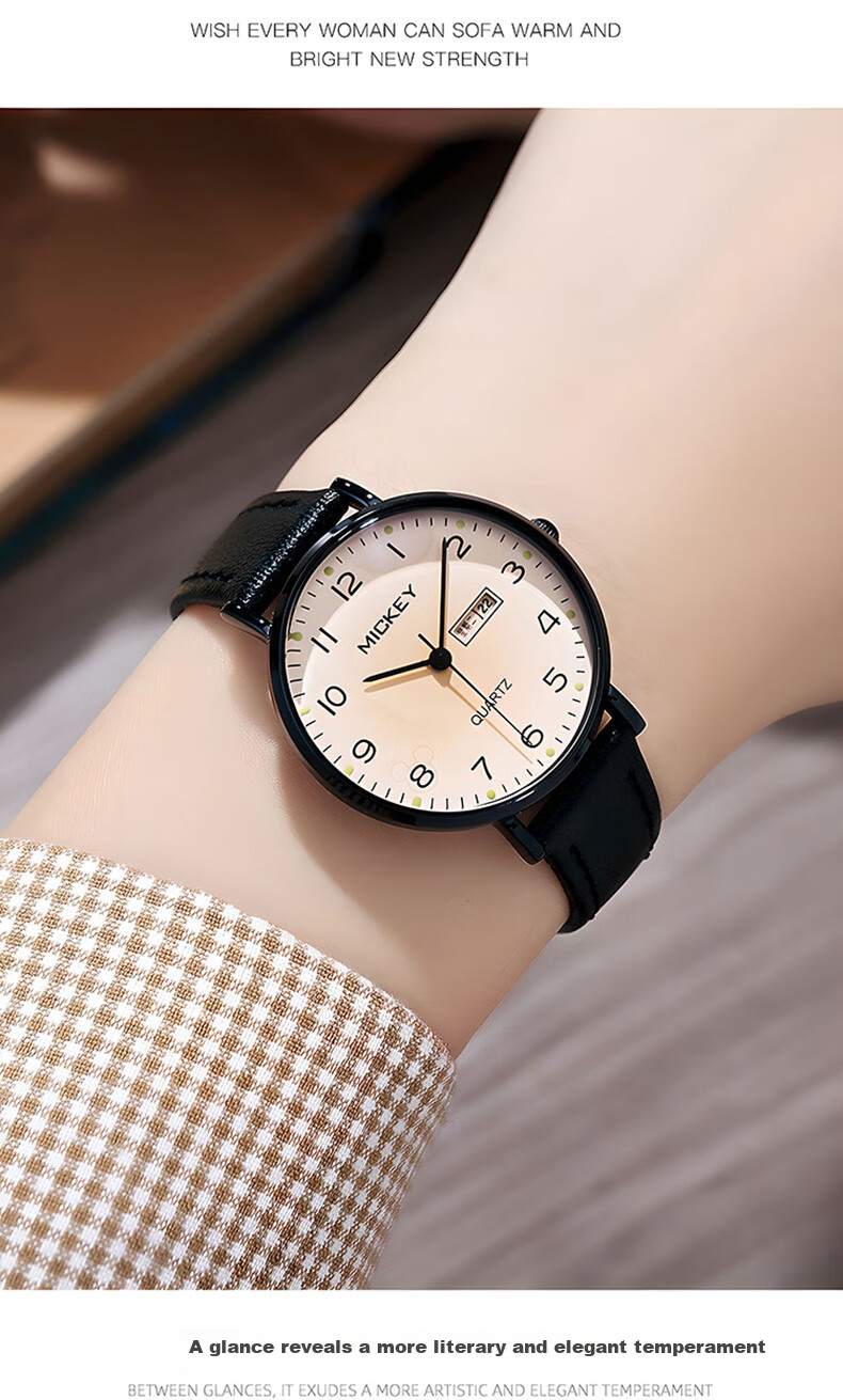 Disney Women's Watch Junior High High School Ladies Niche Light Luxury Quartz New High-Value Silent Student Electronic Watch 2