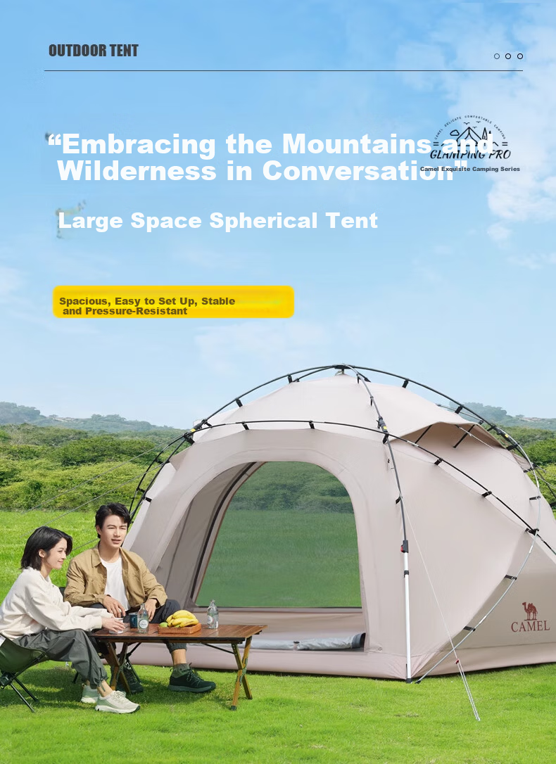 CAMEL Sky Dome Outdoor Folding Portable Camping Spherical Tent Overnight Professional Tent 173BANA106 1
