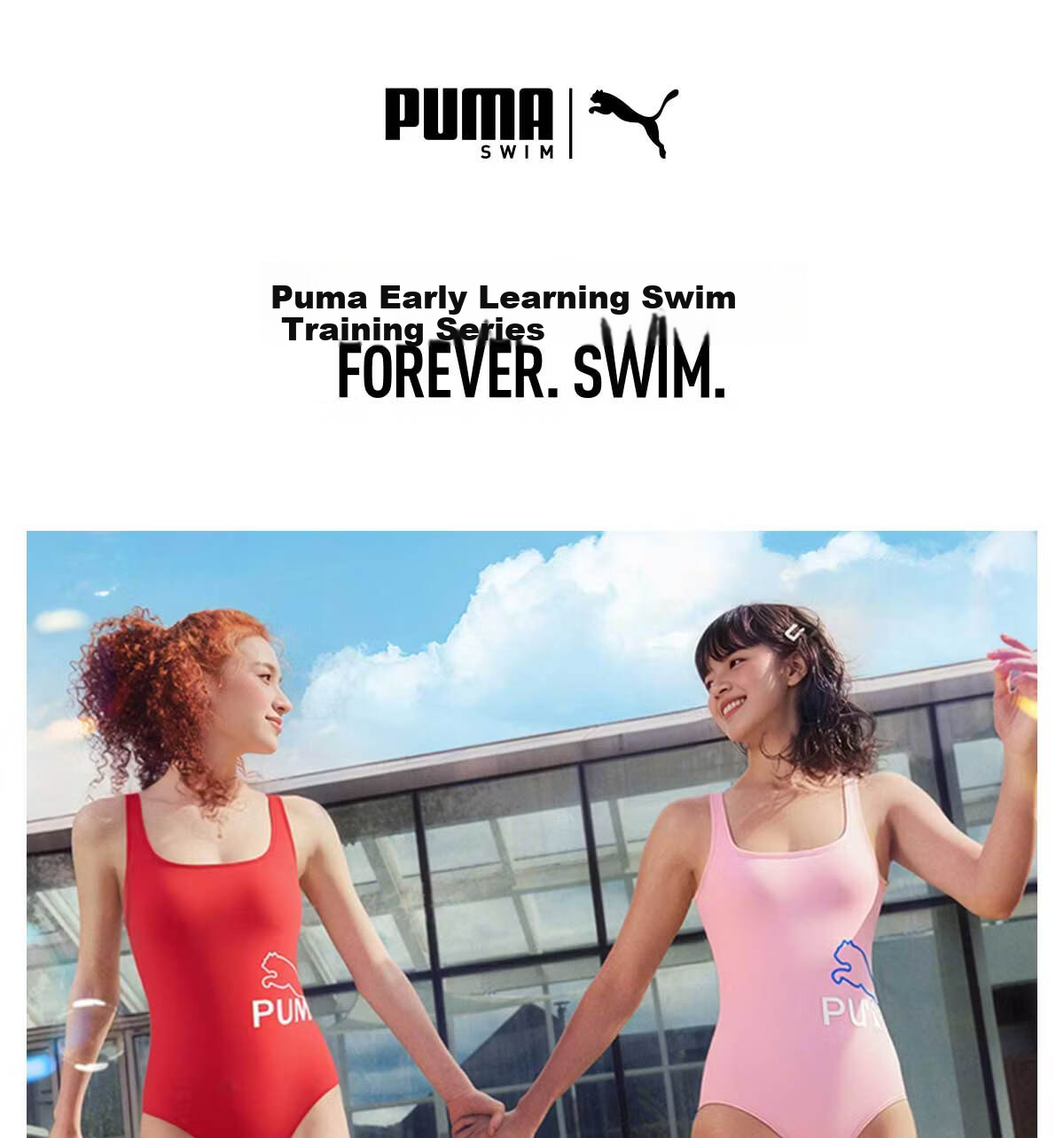 PUMA One-Piece Swimsuit for Women, Boyshort Style, Antibacterial, Sun Protection, High-End Look, Conservative, Slimming, Suitable for Hot Springs And Vacation, Athletic Swimwear 1