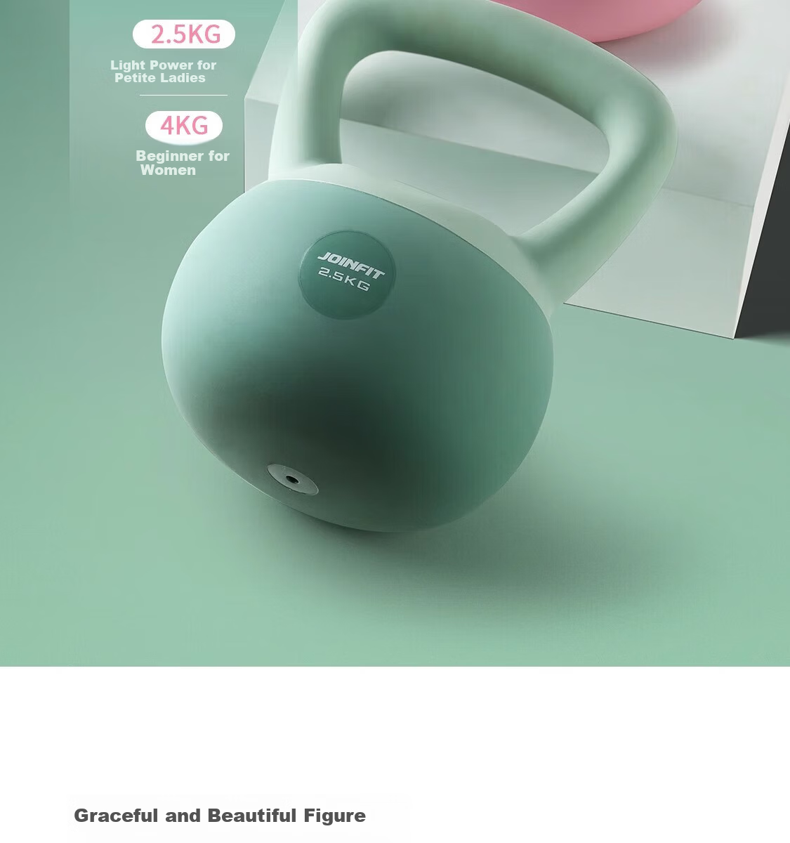 JOINFIT Soft Kettlebell Women's Fitness Equipment Home Dumbbell 6kg Blue-Green F.S.002AC-J 8