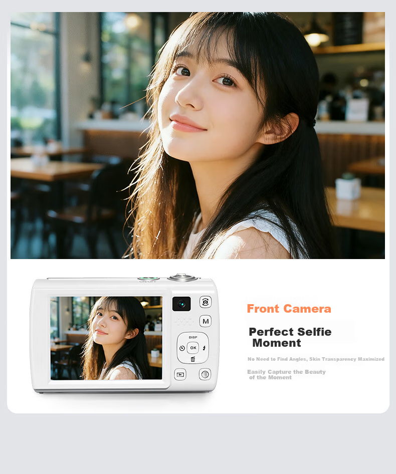 CAIZU 1/1.4 Inch Large Sensor Z18 Digital Camera 88MP Dual Camera Selfie 8K Video Professional CCD Compact Camera No Memory Card 18