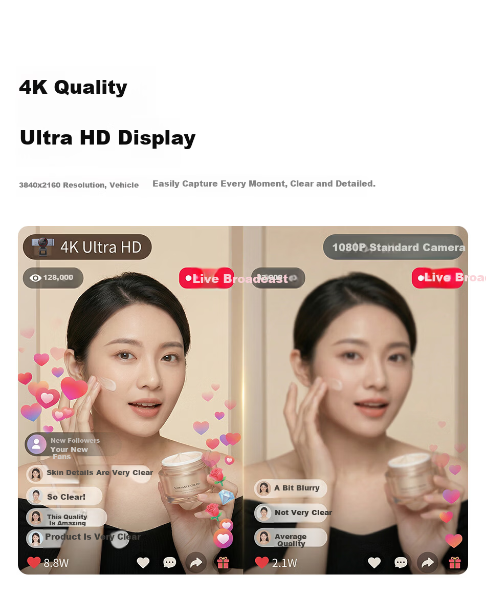 EMEET C960 Ultra 4K HD Beauty Webcam with USB, Desktop Stand for Video Conferencing and Online Classes 4