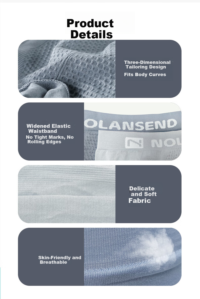 NolansenDi [] Disposable Men's Boxer Briefs High Elastic Thickened Plus Size 6-Pack 2XL 9
