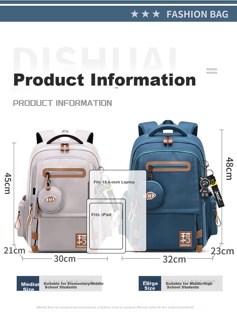 Dishuai Large Capacity Lightweight Breathable School Backpack for Junior High Boys, Middle School, High School, and College Students, Double Shoulder Bag 7