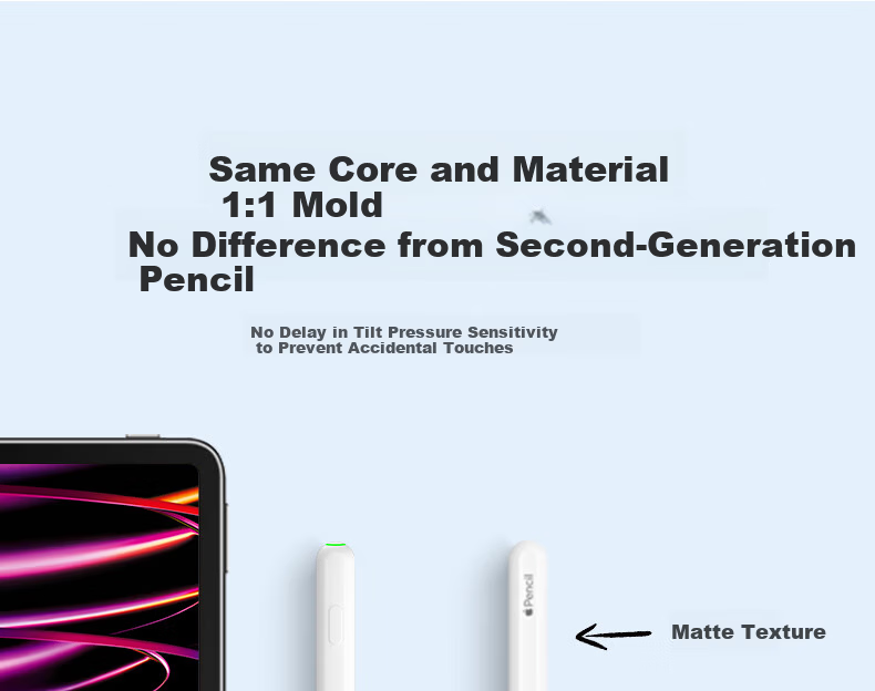 B.O.W New Apple Pencil Stylus for iPad Tablet Universal Apple Pen 1st and 2nd Gen Anti-Mistouch Drawing Capacitive Pen Magnetic Charging Model 6