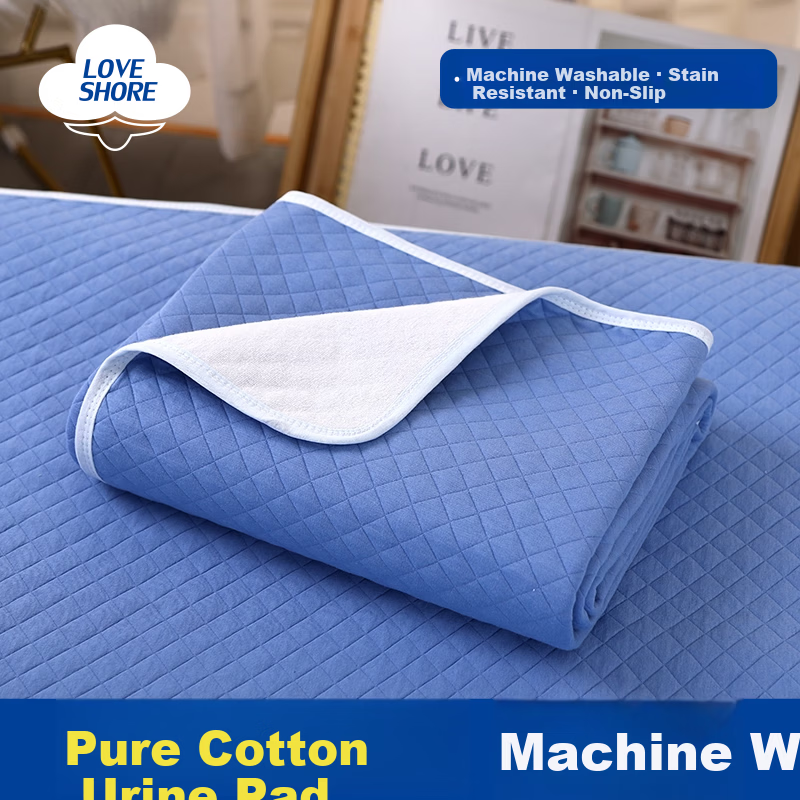 Love Shore Pure Cotton Waterproof Washable Large Size Urine Pad Adult Care Mat Elderly Baby Large 80x120cm
