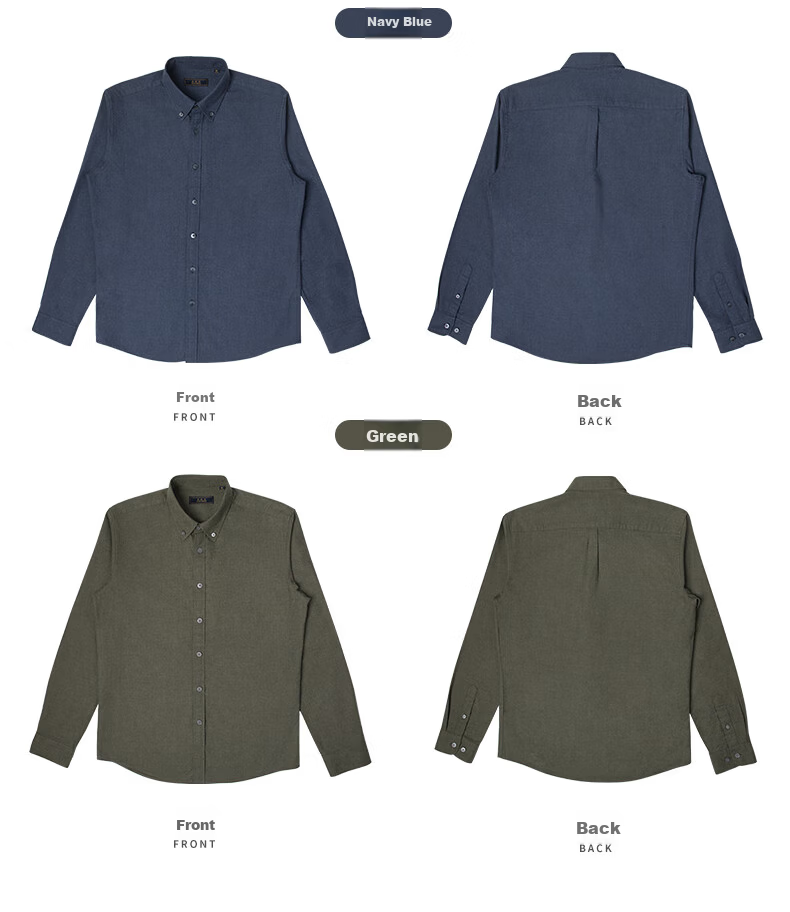 BLACKMONDAY Premium Cotton Yarn-Dyed Long Sleeve Shirt Men Autumn Winter 100% Cotton Business Casual Dress Shirt 15