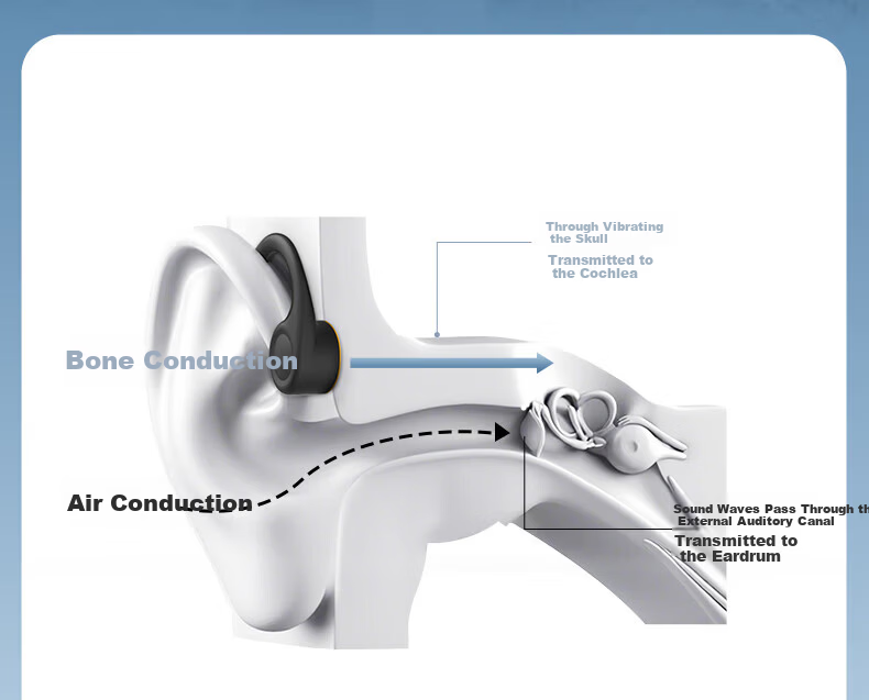 KINYO Sports Bone Conduction Open Bluetooth Earphones Comfortable Non-In-Ear Ear-Hook Design Long Battery Life Sweatproof Waterproof for Cycling Outdoor Sports 12