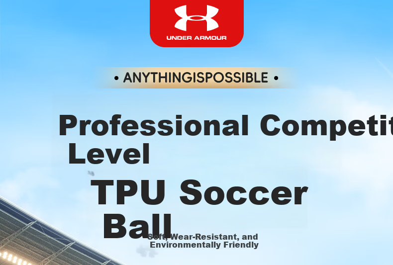 Under Armour Soccer Ball Size 5 Official Match Training Ball for Middle School Entrance Exam Adult World Cup Soccer Ball 1