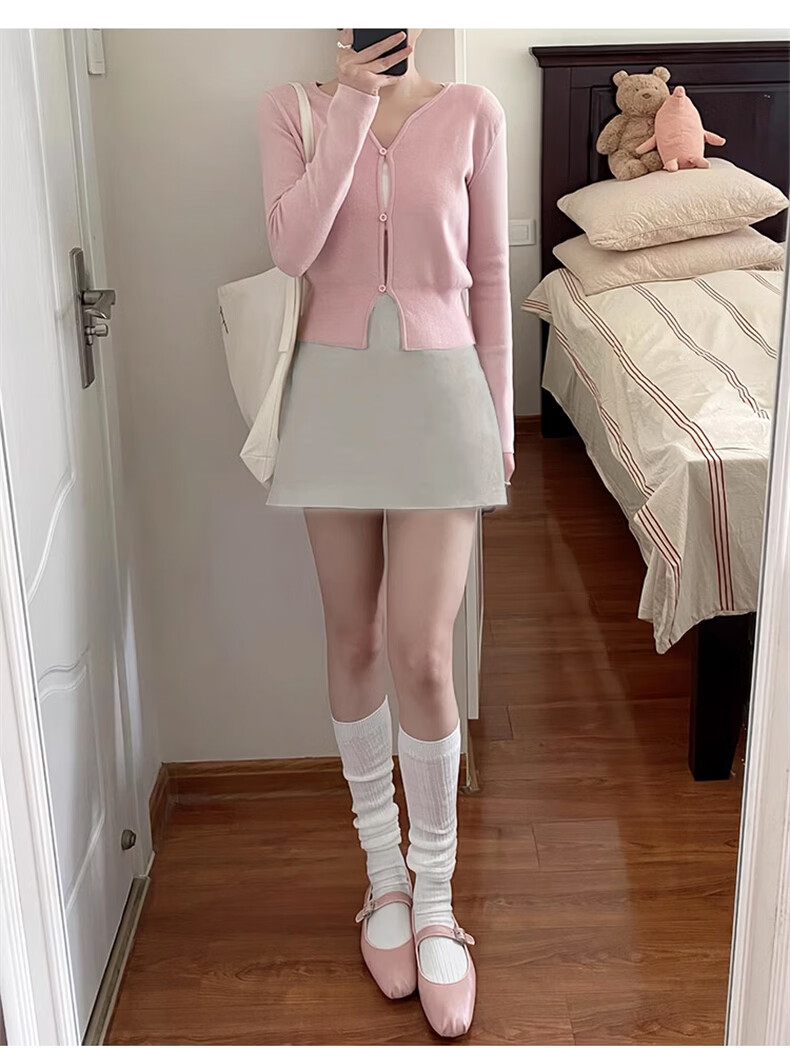 Langsha Women's Suit Pencil Skirt 2025 Autumn New High-Waist Slim Fit Office A-Line Mini Skirt 16