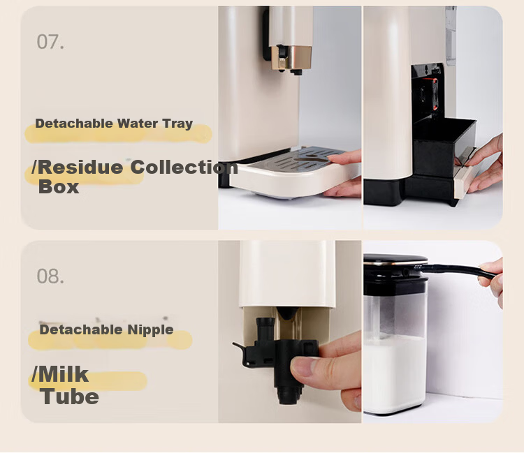 Gevi Fully Automatic Coffee Machine Home Cold and Hot Dual Extraction Grinder Integrated Small Coffee American Automatic Milk Frother Dual Heating GV-K03A Milk Coffee White Gift Choice 21