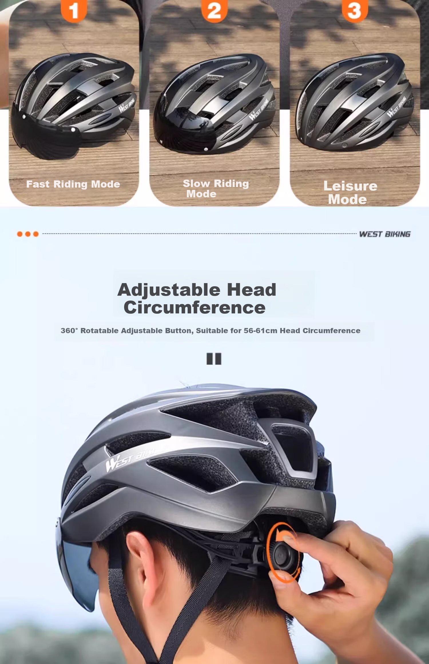 Xiqizhe Bicycle Riding Helmet with Integrated Goggles Mountain Road Bike Cycling Gear 7