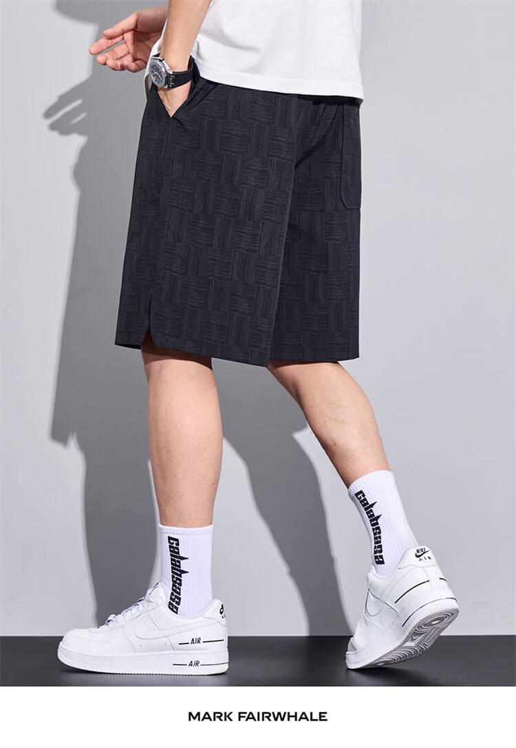 MARK FAIRWHALE Men's Summer Casual Loose Fit Breathable Thin Five-Point Shorts Sports Pants 6