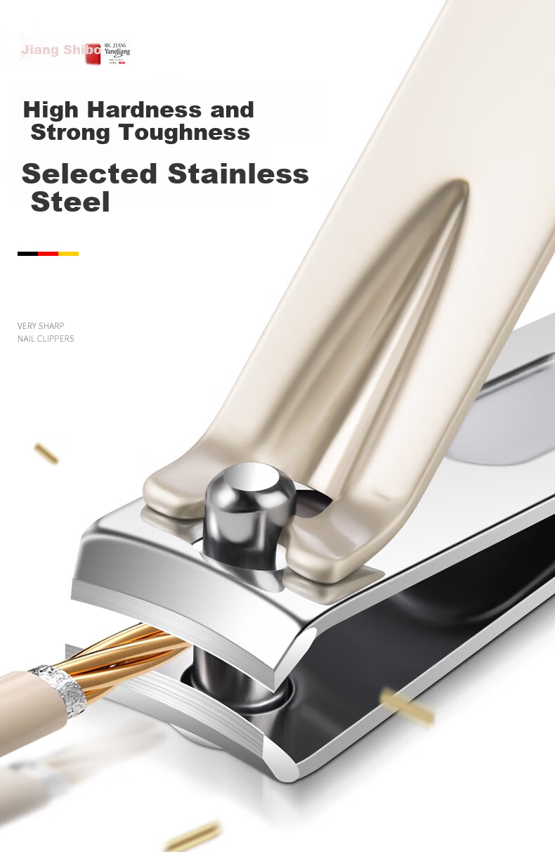 Master Jiang Home Use Nail Clipper Set Portable Leather Storage Case Champagne Gold Large Buckle 10-Piece Set 1 Piece 4