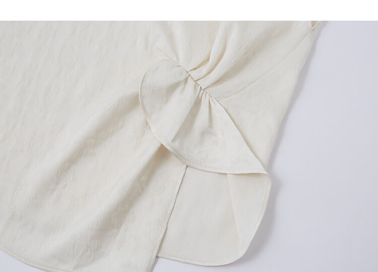 Demana "Cool Elegance" Summer Chinese Style New Satin Jacquard Sleeve Pleated Loose Slim Shirt for Women Premium 16