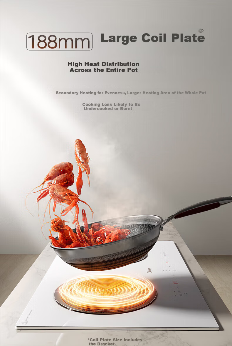 Midea Induction Cooker Double Burner Built-in High Power 3300W Multifunctional Electric Stove ZHE3317 7