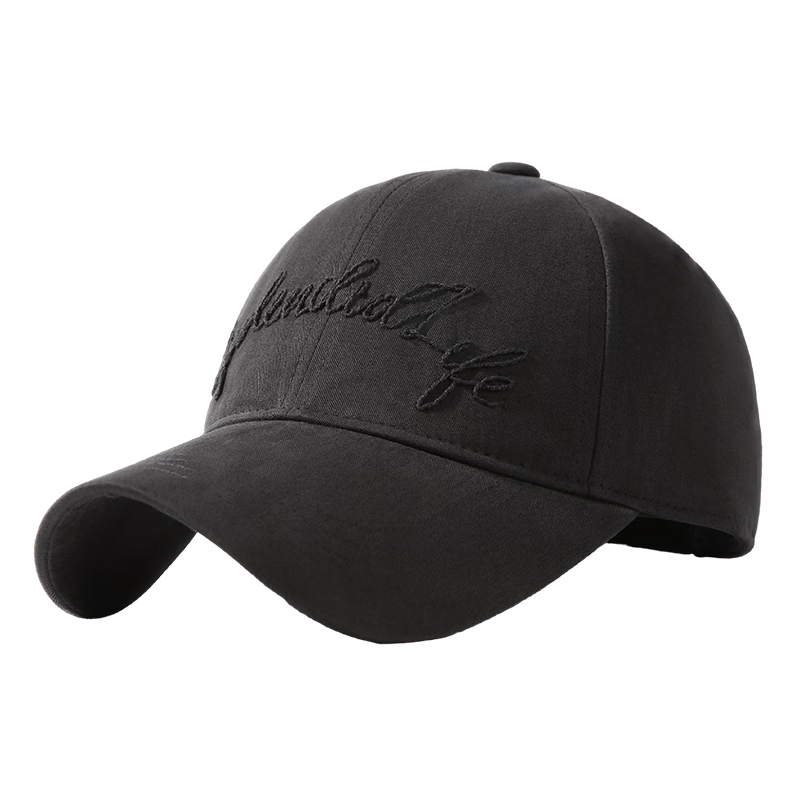 CACUSS Women's Baseball Cap Summer Outdoor Duckbill Hat Large Head Circumference Pure Cotton Soft Top Slim Face Sun Hat Dark Gray