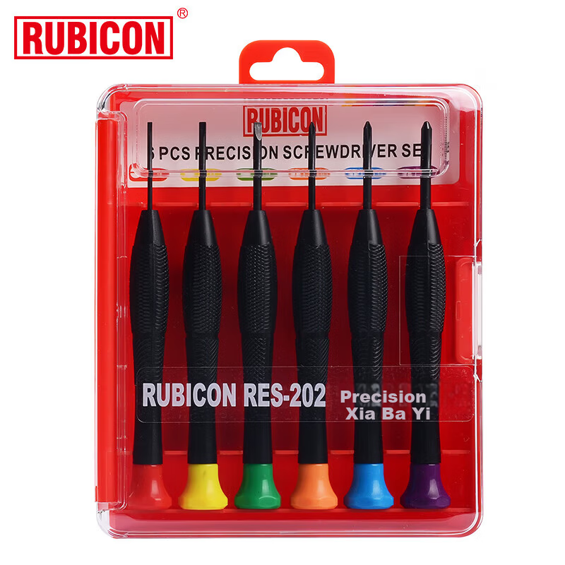 RUBICON Imported Precision Screwdriver Set Phillips and Flathead RES-202 Repair Tool