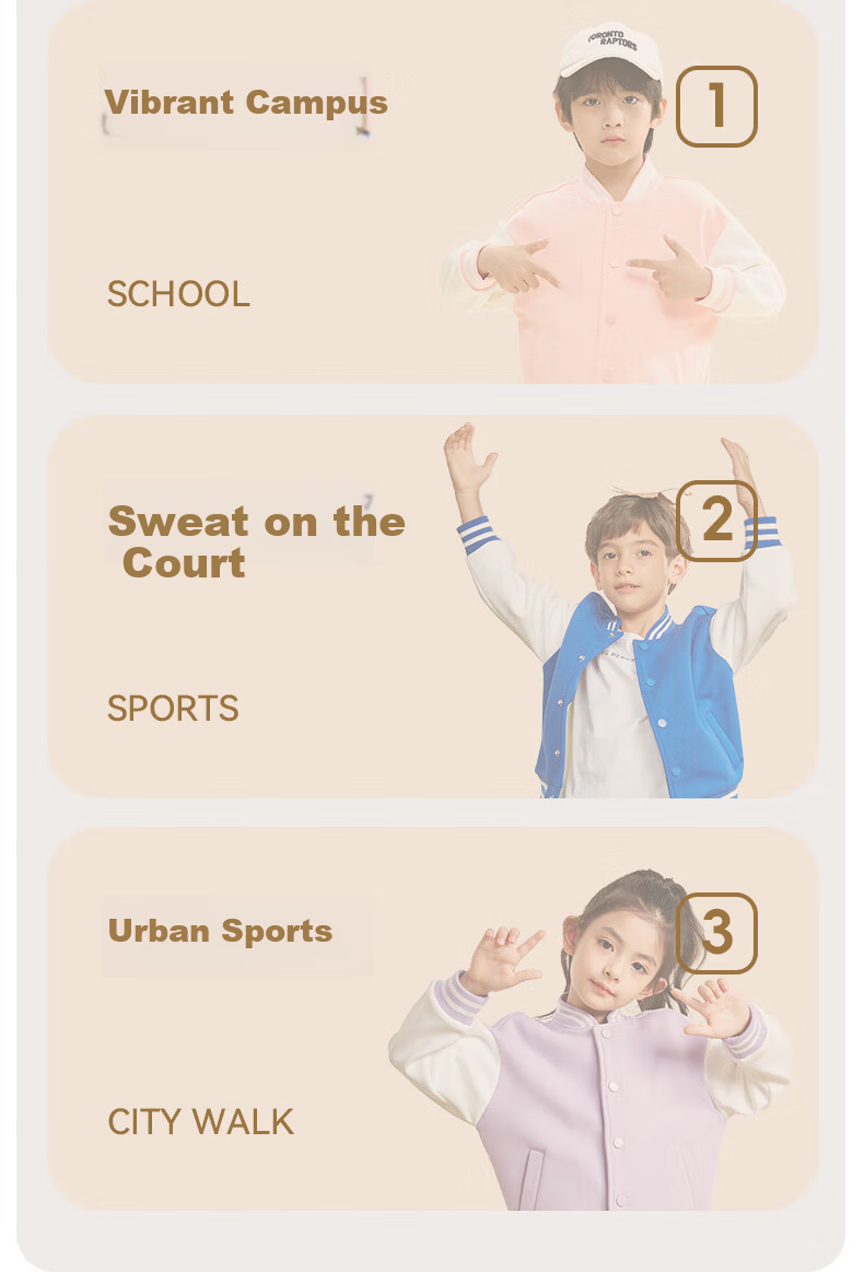 Jeanswest Boys' Outfit, 2026 Children's Patchwork Baseball Jacket, Spring Outerwear for Older Kids, Boys' Sportswear Two-Piece Set 8