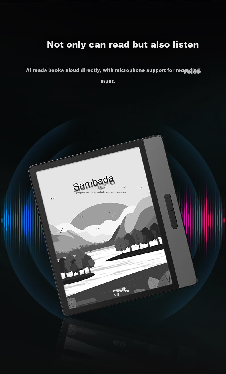 SAMBADA 7-inch E-ink Ebook Reader 300 PPI Mini E-Reader PDF Comic Electronic Paper Eye Protection Novel WeChat Reading 4GB+64GB 10