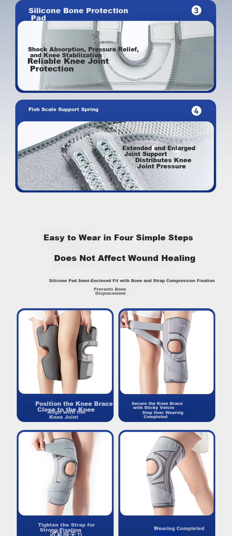 GALVARAN Knee Brace for Meniscus Injury, Sports Post-Surgery Support, Patella And Knee Joint Fixation Protector for Men And Wome 20