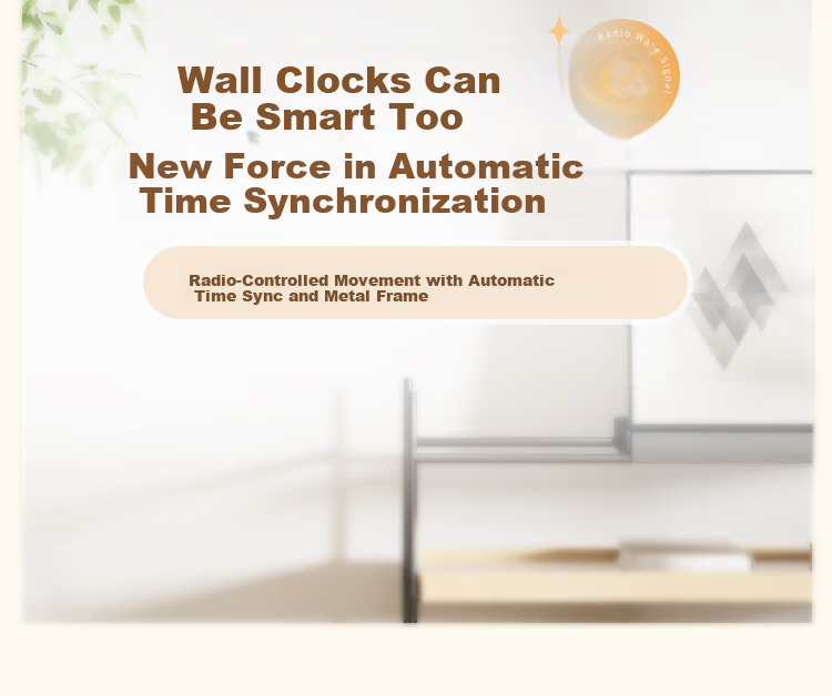 Compas Radio-Controlled Clock with Automatic Time Synchronization, Simple Wall Clock for Living Room, Exam Room, Wall-Mounted Clock, 2731 Black 35cm 2