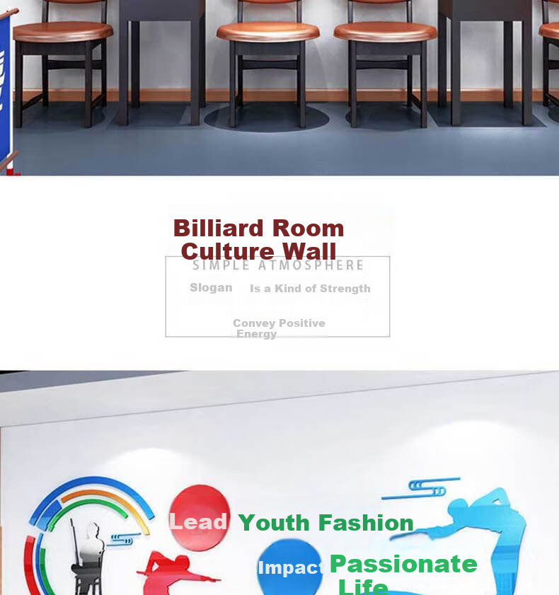 Yijuzhangning School Office Decoration, Corporate Culture Wall, Acrylic 3D Employee Motivational Slogan, Company Meeting Background 6