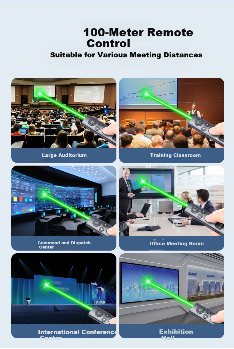 Nuowei N95s BLE High-Power Green Light Presentation Clicker Digital Physical Dual Laser with 32GB Memory Bluetooth PPT Remote Presenter LED LCD Screen Seewo USB-C 4