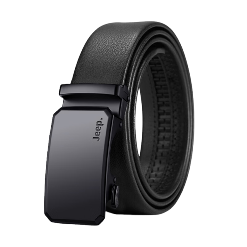 JEEP 2026 New Men's Genuine Leather Automatic Buckle Belt Casual Waistband Father's Day Gift for Dad Husband