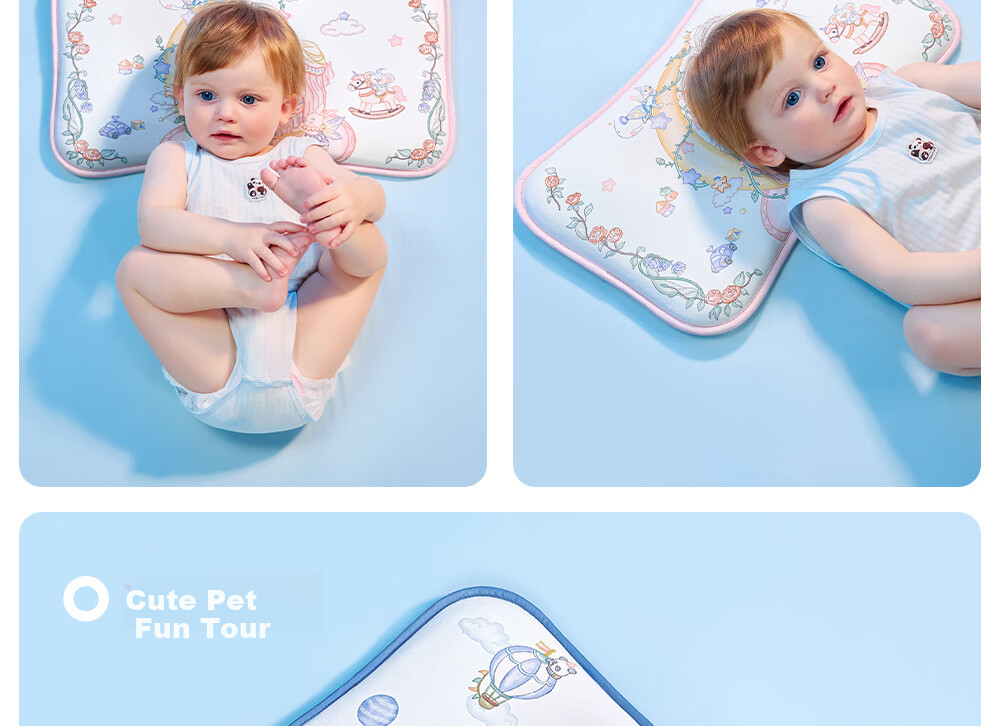 Betis Baby Pillow 0-6 Years Old Children's Pillow Cloud Slice Pillow Summer Breathable Baby Cooling Pillow Newborn Pillow Summer Party 42