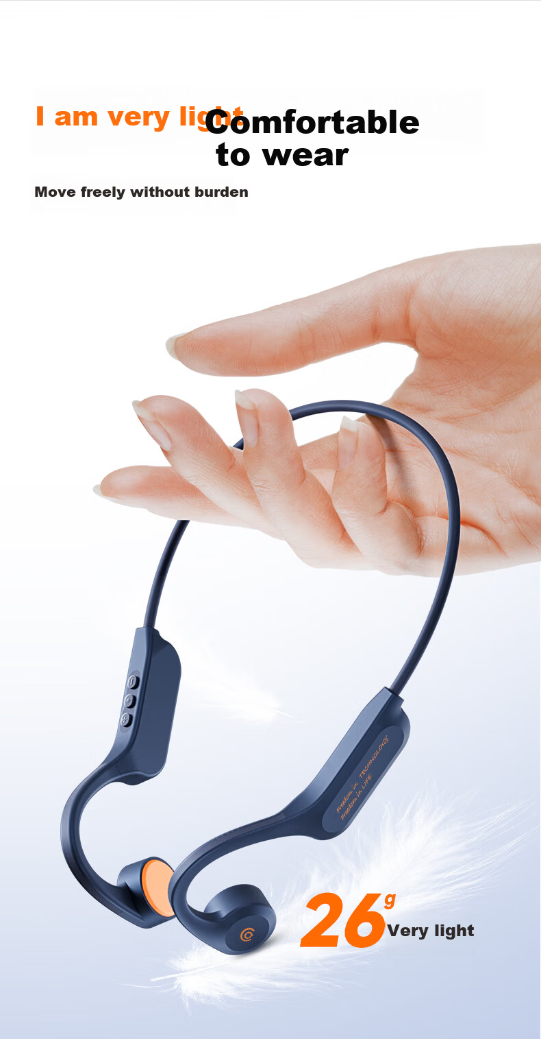 Aigo True Bone Conduction Sports 2026 Bluetooth Swimming Children's Earphones, IP68 Waterproof, 16GB Storage MP3, Open-Ear Hanging Ear for Marathon Cycling Running G03PRO Purple 6