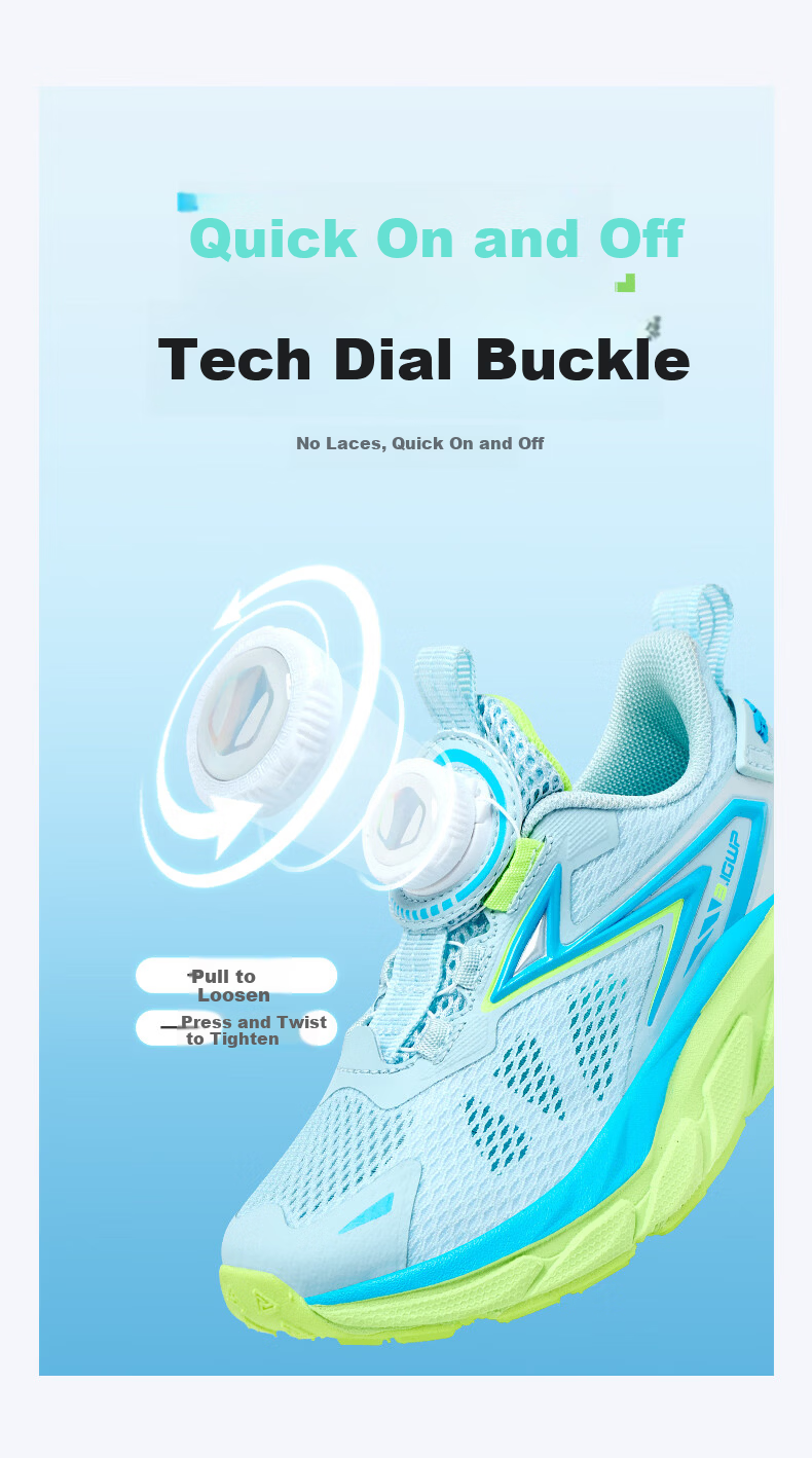 BIG WASP Kids Sports Shoes 2026 New Boys Running Shoes D112621008 Ai Ye Green (Single Mesh) Size 38 5