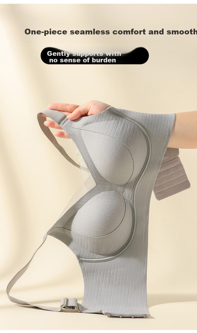 GRACEWELL Women's Small Bust Push-Up Anti-Sagging Bra with Side Support 2025 New Wide Strap Bra 3