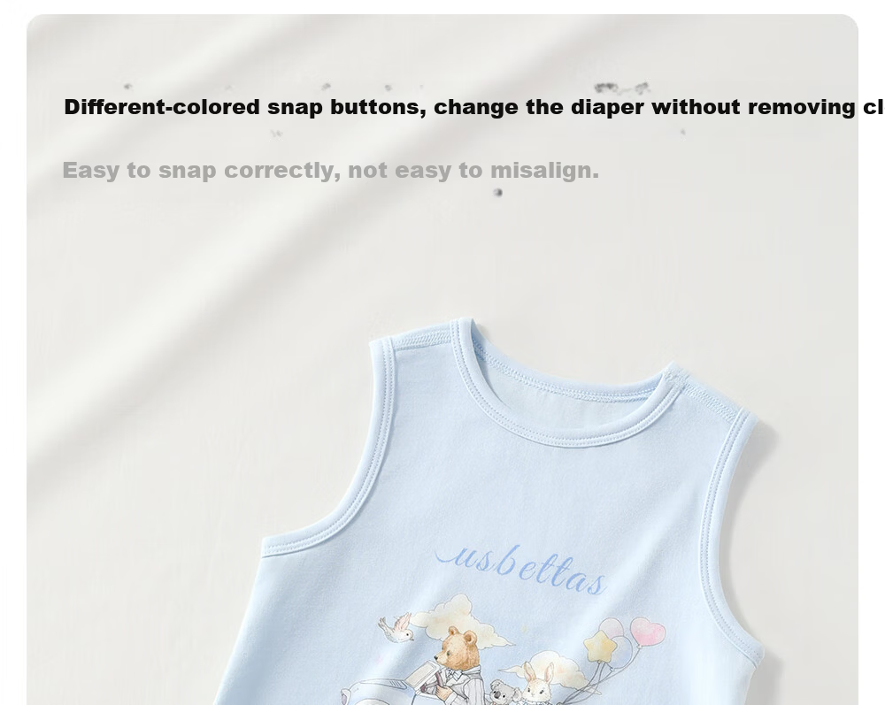 Betis Baby Clothes 2026 New Summer Thin Sleeveless Unisex Infant Romper Newborn Homewear 22