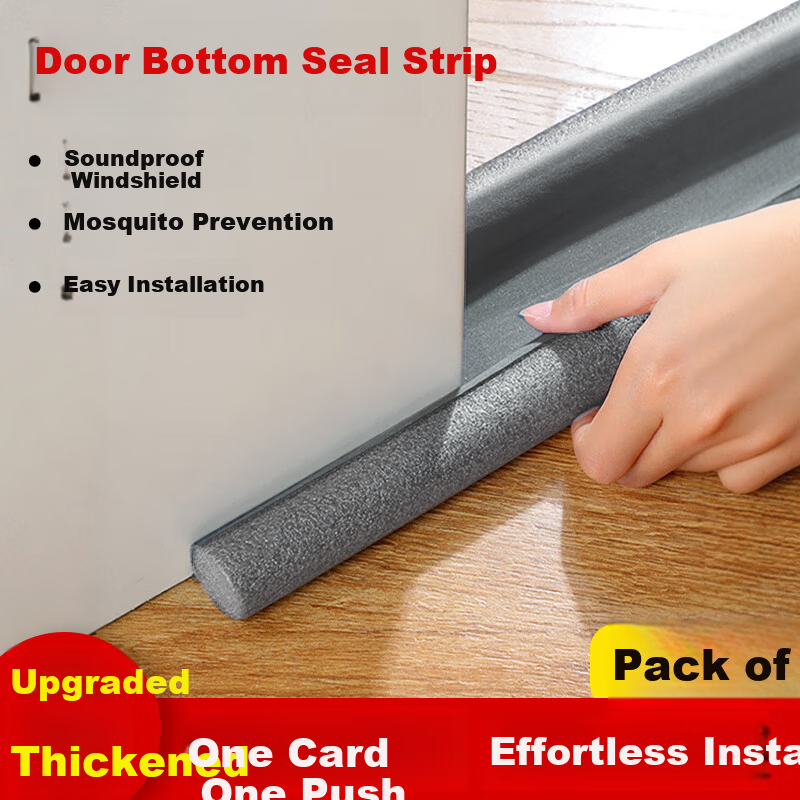 Jinlongxing Door Gap Seal Strip 3-Pack Soundproof Windproof Waterproof Bedroom Door Bottom Draft Stopper