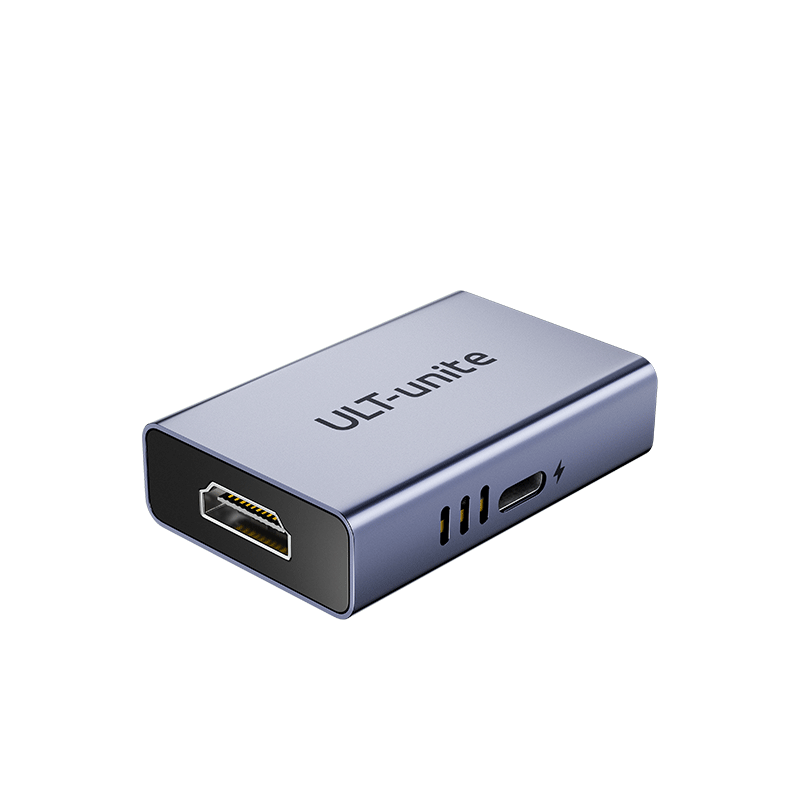 ULT-unite HDMI to Type-C Female Adapter Cable AR Glasses Converter with Power Supply 8K UHD Compatible with Laptop Desktop Set-Top Box PS5 Portable Screen Monitor Kit