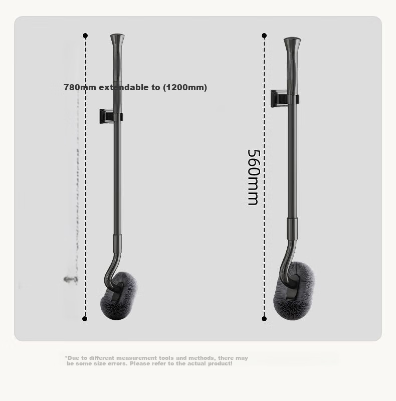 MUYA Toilet Brush Squat Pan Brush S-Shaped Short Wall-Mounted Bathroom Toilet Cleaner No Dead Angle Cleaning Tool 18