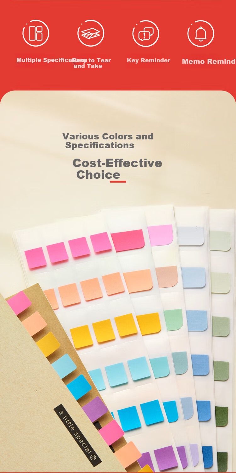 JONEVEE Morandi Index Sticky Notes 6 Colors Medium Size 120pcs Transparent Writable Labels for Home Organization and Note Taking (Minimum Order 2 Packs) 2