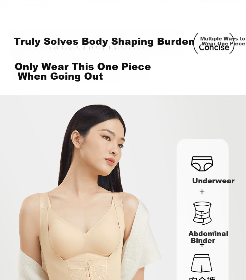 GRACEWELL One-Piece Shapewear Strong Tummy Control Hip Lift Postpartum Waist Trainer Seamless Body Shaping Slimming Suit Women Black 2X 15