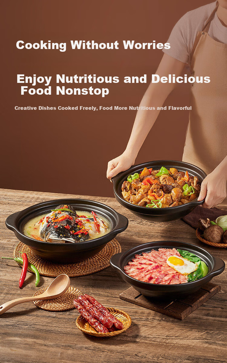 JD Jingzao Clay Pot Gas Stove Special Stew Soup Casserole Pot for Home Cooking 5
